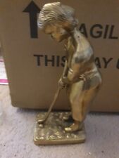 Brass lady golfer for sale  NEWCASTLE