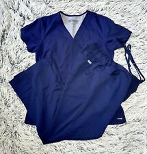 GREYS ANATOMY Scrub Set Navy Blue Size Medium Pants Uniform for sale  Shipping to South Africa