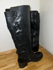 Schwarze lederstiefel elastisc gebraucht kaufen  München