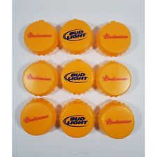 Budweiser / Bud Light laranja tampa de garrafa em forma de tampa de luz / conjunto de 9, usado comprar usado  Enviando para Brazil