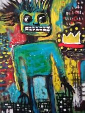 Jean Michel Basquiat Signed Postcard Original Acrylic Art Painting Street Style , used for sale  Shipping to South Africa