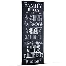 Family rules canvas for sale  Citrus Heights