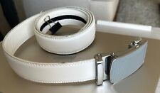 mens white leather belt for sale  Bangor