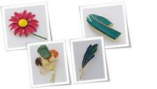 Used, Vintage Enamel Fashion Brooches for sale  Shipping to South Africa