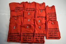 Lote de 14 camisas de algodão unissex vermelhas Gildan You're Deaf & I Don't Speak inglesas GG, usado comprar usado  Enviando para Brazil