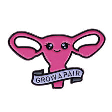 Broche crachá esmalte metal rosa desenho animado ovários útero crescer um par, usado comprar usado  Enviando para Brazil