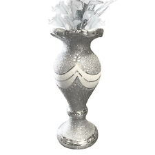 Silver glitter vase for sale  HAYES