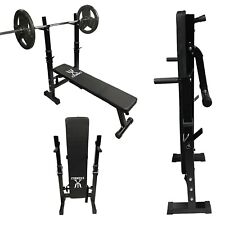 Used, Exersci Compact Foldable Bench with Rack and Dip Bars - Fitness, Weightlifting for sale  Shipping to South Africa