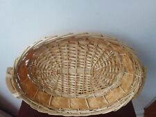 VINTAGE WICKER LARGE OVAL CANE BASKET - EXCELLENT CONDITION for sale  Shipping to South Africa