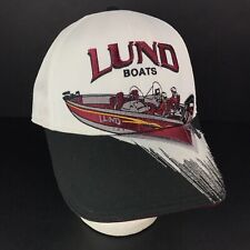 Lund Boats Hat Cap Adjustable Limited Edition Hook And Loop Embroidered Y2k for sale  Spokane