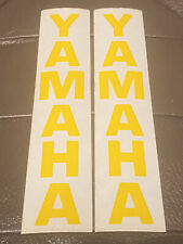 YAMAHA STICKERS DECALS X2 19CM Yellow Retro Old Motorcycle Shop Stock Moped Etc for sale  Shipping to South Africa