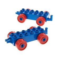 Used, 2x Lego Duplo Pendant 2x6 Blue Tyre Wheel Red Car Clutch Open Train 2312c02 for sale  Shipping to South Africa