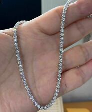 3mm VVS1 Moissanite Diamond Dainty 18" Tennis Necklace Passes Diamond Tester for sale  Houston