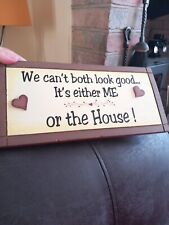shabby chic wooden we can't both look good hanging sign for sale  Shipping to South Africa