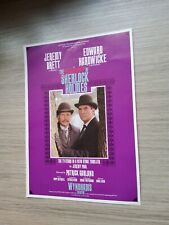THEATRE FLYER 1988,LONDON WYNDHAMS,JEREMY BRETT THE SECRET OF SHERLOCK HOLMES, used for sale  Shipping to South Africa
