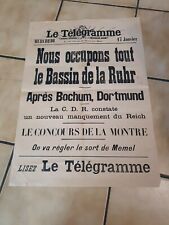 Affiche ancienne télégramme d'occasion  Gourdon
