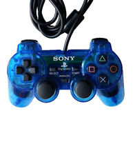 PS2 Controller PlayStation 2 DualShock Clear Blue, SCPH-10010 -Tested, used for sale  Shipping to South Africa