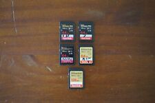 LOT of 5 SanDisk Extreme Pro 128GB SD Memory Cards MIXED, used for sale  Shipping to South Africa