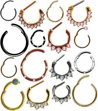 CLICKER SEGMENTRING PIERCING UNIVERSAL SEPTUM HELIX TRAGUS NASE OHR 23 VARIANTEN comprar usado  Enviando para Brazil