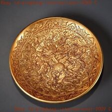 antiga dinastia da China bronze animal dourado bandeja de dragão longo paletes prato comprar usado  Enviando para Brazil