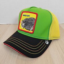 Holey Moley Whack Off Mole Goorin Bros Green Orange The Farm Trucker Farmer Hat for sale  Shipping to South Africa