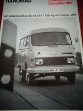 Catalogue hanomag fourgonnette d'occasion  Vesoul