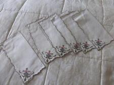 Napkins embroidered cutwork for sale  PERTH