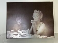 Small Black White Marilyn Monroe Applying Makeup At Vanity Canvas Wall Foil Art for sale  Shipping to South Africa