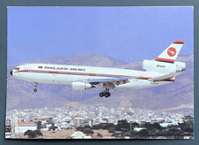 Cartão postal de aeronave Biman Bangladesh Airlines DC-10-30 S2-ACO, usado comprar usado  Enviando para Brazil