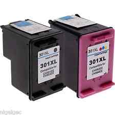 Used, REFILLED INK CARTRIDGES 2 x BLACK & 1 x COLOUR COMPATIBLE WITH HP 301xl for sale  Shipping to South Africa