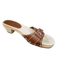 Usado, Sandalias originales para mujer con suela de madera marrón talla 8,5 EU 39 segunda mano  Embacar hacia Argentina