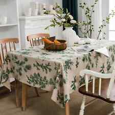 Tablecloth Green Pine Cotton Linen Printed Table Mat Dining Table Cloth Non-Slip for sale  Shipping to South Africa