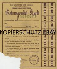 Używany, Judaika: KL Ghetto LITZMANNSTADT Łódź Najstarszy d. Żydów, oryginalna karta mleczna 1941 na sprzedaż  Wysyłka do Poland