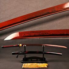 Blood Red Damascus Folded Steel Katana Battle Ready Japanese Samurai Sharp Sword for sale  Shipping to South Africa