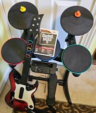 Nintendo Wii Guitar Hero Bundle Drum Guitar Microphone Band Set. TESTED & WORKS!, used for sale  Shipping to South Africa