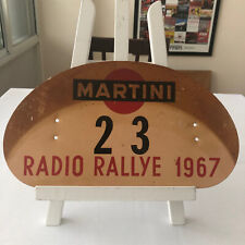 1967 Radio Rallye Car Rally Participant Plate w/ Martini Ad for sale  Shipping to South Africa