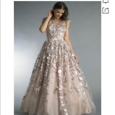 Vestido BASIX-Mauve 3D floral com cristal Swarovski adicionado: SOMENTE USADO UMA VEZ Tamanho 0 comprar usado  Enviando para Brazil