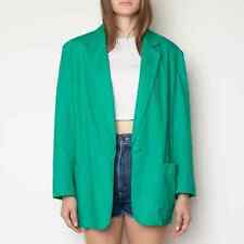 Blazer oversize vintage década de 1990 verde grama linho/algodão jaqueta sem forro G comprar usado  Enviando para Brazil