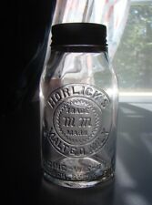 Antique HORLICK'S MALTED MILK -RACINE-WIS Jar w/ Embossed Cap for sale  Shipping to South Africa