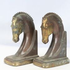 Trojan Horse Bookends Dodge Inc Copper Plated Machine Age 1930's Patina for sale  Shipping to South Africa