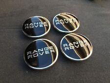 4 tampas de centro de roda Range Rover preto brilhante 63mm aro emblemas calotas capa logotipo comprar usado  Enviando para Brazil
