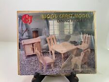 Used, Puzzled 3D Puzzle Dinning Room Dollhouse Furniture Set Wood Craft 23cm x 19cm for sale  Shipping to South Africa