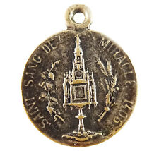 Pingente Medalha Vintage Sang de Miracle Bois Seigneur Isaac Sangue Sagrado, usado comprar usado  Enviando para Brazil