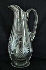 Tall glass etched for sale  DUNDEE