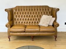 leather queen anne sofa for sale  SWADLINCOTE