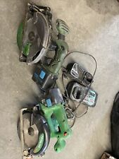 Pair Of hitachi 18v circular saw Cordless C 6dc2  C 18dmr Batteries And Chargers for sale  Kennebunkport