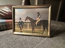 Vintage Antique Mid Century Gold Picture Frame Horse Print Decor 3.5x4.5 for sale  Shipping to South Africa