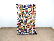 Tapete de área geométrico berbere vintage 3x6 feito à mão colorido abstrato tapete de algodão comprar usado  Enviando para Brazil