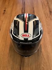 Bell Qualifier DLX Motorcycle Helmet Red Black White - Good Cond Used L 59-60cm for sale  Shipping to South Africa
