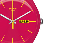 Reloj Swatch unisex rosa rubí reloj rebelde (SUOR704) segunda mano  Embacar hacia Argentina